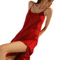 Chemise Sleepdress Summer Lady Sleepwear Female Sexy Spaghetti Strap Nightgown Rayon Nightdress Side Spllit Kimono Dressing Gown