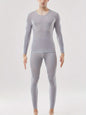 Autumn and Winter Men's Thermal Underwear Set - Semi-Transparent Comfortable Stretch Warm Top and Pants