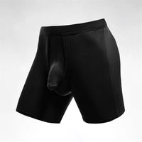 Men's extended sports underwear, men's gunball-style split four-corner anti-friction leg pants, large-sized breathable running f