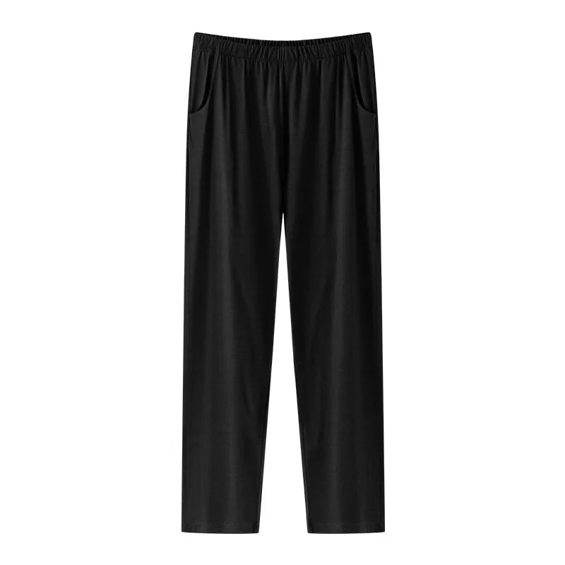 Men's Pajama Pants Modal Home Pants Thin Casual Loose Elastic Sports Morning Exercise Pants Simple Casual with Pocket Gray Soft