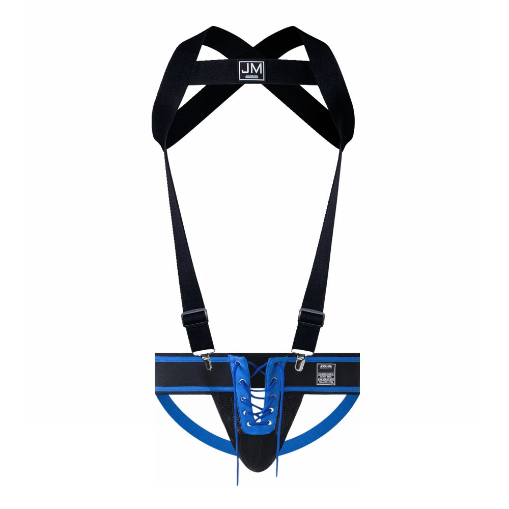 JOCKMAIL Body Harness Adjustable Elastic Strap Detachable Split-type Give Away Athletic Supporters Jockstrap Men Underwear Sets