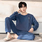 Autumn Cotton Pijama for Men Plus Size 3XL Lounge Pyjamas Set Male 2 Pieces Set Sleepwear Sleeping Top Pant Home Suit 2022
