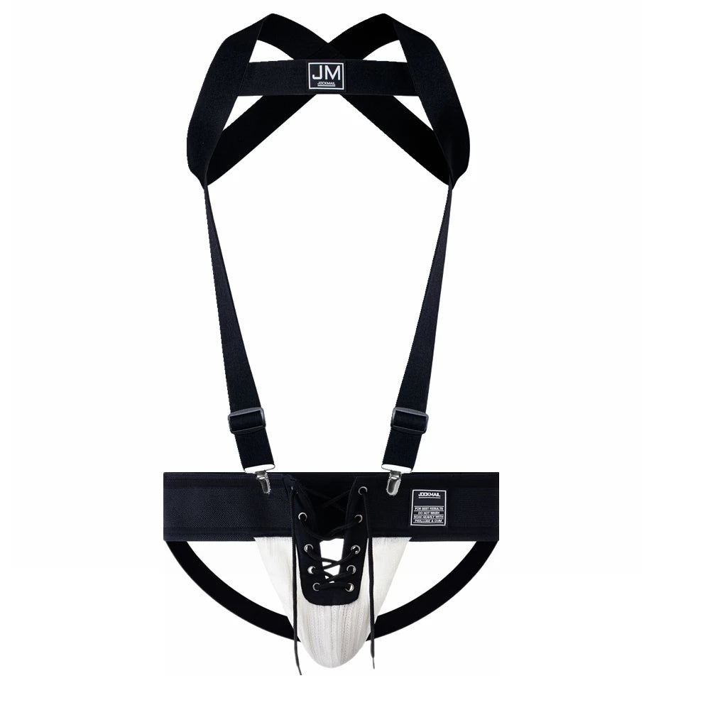 JOCKMAIL Body Harness Adjustable Elastic Strap Detachable Split-type Give Away Athletic Supporters Jockstrap Men Underwear Sets