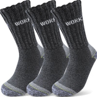3Pairs Thicken Winter Socks for Men Thermal Soft Work Mid Calf Socks Warm Comfortable Home Socks Sports