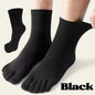 1-5Pairs Five/Two Fingers Toe Socks Breathable Autumn Socks Unisex Sports Running Absorb Sweat Antibacterial Mid-calf Socks 2025