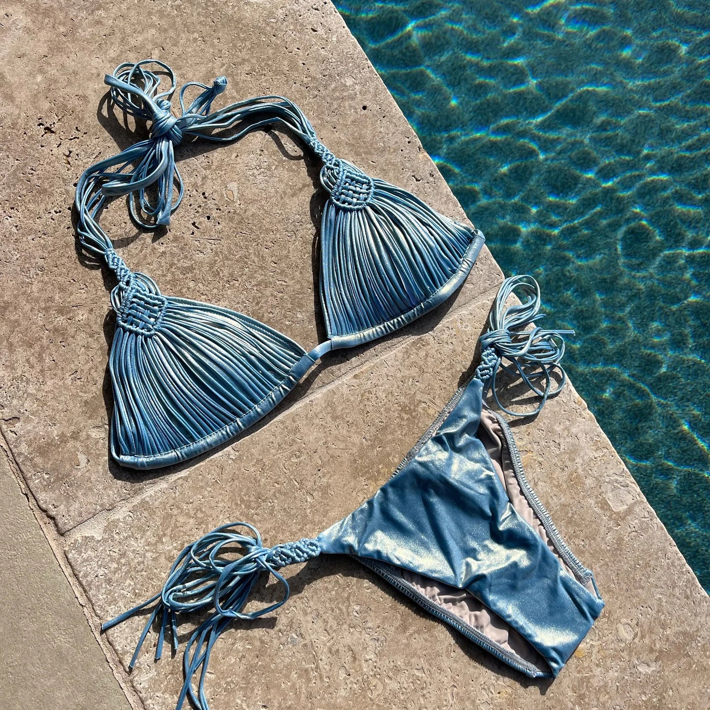 Sexy Braid Bikini Swimsuit Brazilan Bikini Set Swimwear for Women High Leg Halter Two Piece Bathing Suits Summer Female