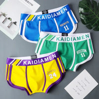 3 Pieces Mens Boxer Shorts 2024 New Multicolor Cotton Mens Underwear Boxer Summer Mid Waist Underpants Breathable Men's Panties
