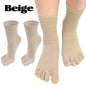 1-5Pairs Five/Two Fingers Toe Socks Breathable Autumn Socks Unisex Sports Running Absorb Sweat Antibacterial Mid-calf Socks 2025