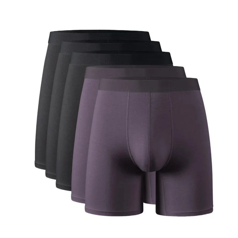 95% Bamboo Fiber 5% Spandex Multipack Men's X-length Long Leg Boxer Classic Design Comfortflex Waistband Underwear Man Sports XL