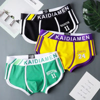 3 Pieces Mens Boxer Shorts 2024 New Multicolor Cotton Mens Underwear Boxer Summer Mid Waist Underpants Breathable Men's Panties