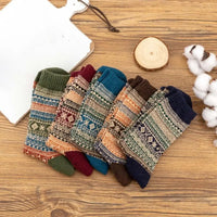 Men's Socks Retro Ethnic High Tube Stocks Autumn Winter Thick Warm Socks Japanese Thick Ins Socks Breathable