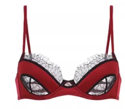 French Style Sexy Lingerie Ultra Thin Eyelash Lace Bra for Large Breasts Anti Sagging Support Bra Minimizer Bras for Women S-XL