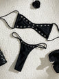 XS - L Halter Mini Micro Thong Bikini Women Swimwear Female Swimsuit Two-pieces Bikini Set Metal Rings Bather Bathing Suit Swim