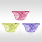 3PCS Japanese men's underwear ice silk low waist sexy triangle pants U convex three-dimensional silky tight