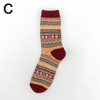 Men's Socks Retro Ethnic High Tube Stocks Autumn Winter Thick Warm Socks Japanese Thick Ins Socks Breathable
