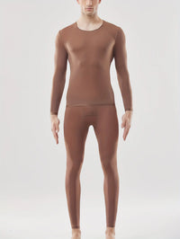 Autumn and Winter Men's Thermal Underwear Set - Semi-Transparent Comfortable Stretch Warm Top and Pants