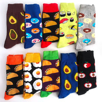 10 Pairs/Lot Funny Happy Men Socks Crew Socks Colorful Combed Cotton Christmas Rhombus Casual Fashion Autumn Big Size Men Socks