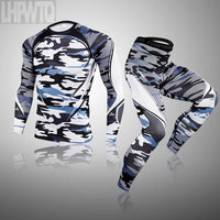 Men's Compression Sports Thermal Underwear Men Clothing Winter Sports Rashgard Track Suit Gym Bodybuilding Suit Second Skin Sets