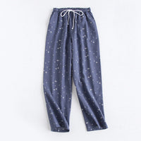 Cotton Men Pajama Pants Spring Autumn Male Trousers Home Pants Solid Casual Large Size Loose Drawstring Sleep Bottoms Sleepwear