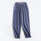 Cotton Men Pajama Pants Spring Autumn Male Trousers Home Pants Solid Casual Large Size Loose Drawstring Sleep Bottoms Sleepwear