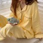 Cotton Women's Pajamas Korean Sleepwear Female 2 Piece Set Pijama Plaid Nightwear Autumn Pyjamas Home Clothes Loungewear