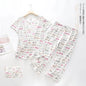 Pajama Sets for Women Summer Short Sleeve Plus Size Lightweight Sleepwear Suit Cute Fresh Homewear 2pcs Suits