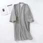 Japanese Style Cotton Men's Kimono Pajamas Robes for Spring and Summer Thin and Oversized Bathrobes Home Clothes Mens Pajamas
