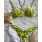 Sexy Braid Bikini Swimsuit Brazilan Bikini Set Swimwear for Women High Leg Halter Two Piece Bathing Suits Summer Female