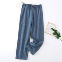 Cotton Men Pajama Pants Spring Autumn Male Trousers Home Pants Solid Casual Large Size Loose Drawstring Sleep Bottoms Sleepwear