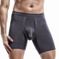 Men's extended sports underwear, men's gunball-style split four-corner anti-friction leg pants, large-sized breathable running f