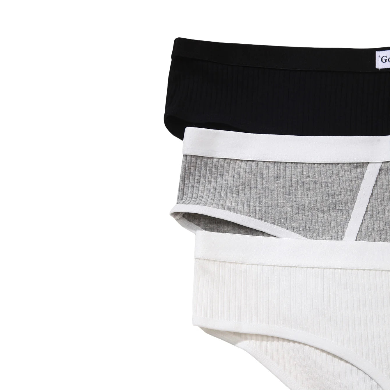 3 pairs of mixed black and white grey base all comfy briefs briefs girls cotton large size underwear