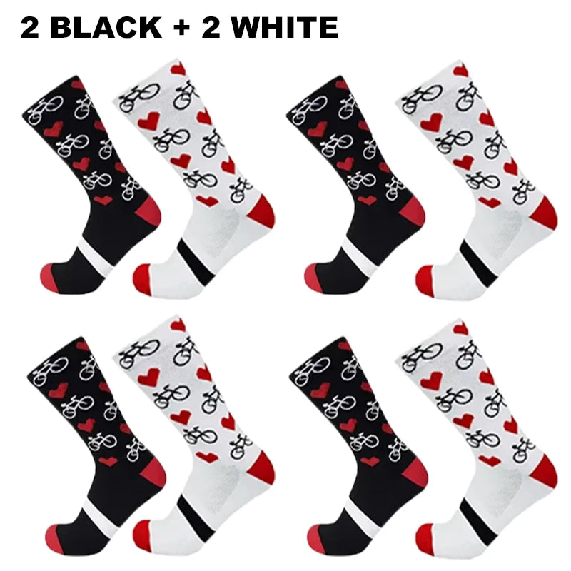 1/4Pairs New Professional Outdor Men Women Sport Socks Running Sports Fitness Cycling Socks Mesh Fast Drying Elastic Hiking Sox