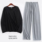 Large Size Men Ice Silk Pajamas Solid Shirt & Pants 2Pcs Pijamas Sleep Set Thin Home Clothing Sleepwear Summer Nightwear Suit