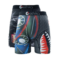 ETHIKA 2Pcs Men Boxershorts Mesh Breathable Crotch Mens Panties Men Underpants Underwear Plus Size Men's Boxers Briefs Trunks