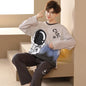 Autumn Cotton Pijama for Men Plus Size 3XL Lounge Pyjamas Set Male 2 Pieces Set Sleepwear Sleeping Top Pant Home Suit 2022