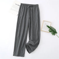 Cotton Men Pajama Pants Spring Autumn Male Trousers Home Pants Solid Casual Large Size Loose Drawstring Sleep Bottoms Sleepwear
