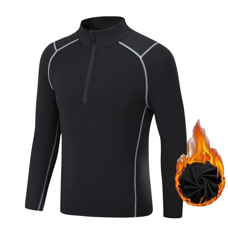 Fleece Underwear Men's Winter Thermal Shirt Pants First layer Long johns Warm Sweat Suit Compression Base Layer Sports tights
