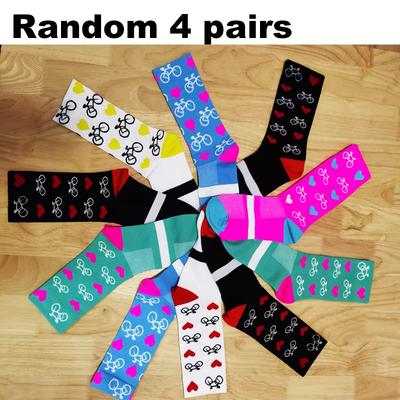 1/4Pairs New Professional Outdor Men Women Sport Socks Running Sports Fitness Cycling Socks Mesh Fast Drying Elastic Hiking Sox