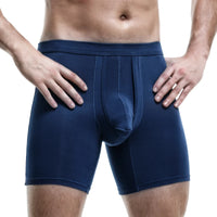 Men's extended sports underwear, men's gunball-style split four-corner anti-friction leg pants, large-sized breathable running f