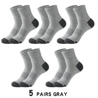 High Quality Lot Men's Socks Casual Breathable Run Sports Socks 5 Pairs Male Cotton Socks Winter Black Socks Men Large size38-45