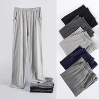 Men's Pajama Pants Modal Home Pants Thin Casual Loose Elastic Sports Morning Exercise Pants Simple Casual with Pocket Gray Soft