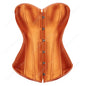 Bustier Corset Tops for Women Overbust Satin Sexy Lace Up Corset Gold Gothic Corset and Bustiers