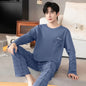 Autumn Cotton Pijama for Men Plus Size 3XL Lounge Pyjamas Set Male 2 Pieces Set Sleepwear Sleeping Top Pant Home Suit 2022