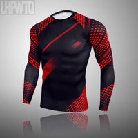 Men's Compression Sports Thermal Underwear Men Clothing Winter Sports Rashgard Track Suit Gym Bodybuilding Suit Second Skin Sets