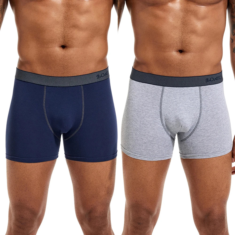 4pcs Cotton Men's Panties Sexy Boxers For Man Trunk High Quality Mens Boxer Underwear Family Male Underpants Gift Calecon