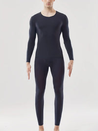 Autumn and Winter Men's Thermal Underwear Set - Semi-Transparent Comfortable Stretch Warm Top and Pants