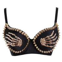 Lady Sexy Bra Punk Rock Corset Vest Women Luxury Bralette Tops Fashion Brassiere Lingerie Steampunk Burlesque Bustier