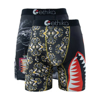 ETHIKA 2Pcs Men Boxershorts Mesh Breathable Crotch Mens Panties Men Underpants Underwear Plus Size Men's Boxers Briefs Trunks