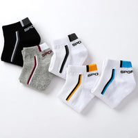 10/20/30 Pairs Random Men Socks Fashionable Letter Stripes Comfortable Breathable Sweat Absorbing Sports and Casual Ankle Socks