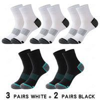 High Quality Lot Men's Socks Casual Breathable Run Sports Socks 5 Pairs Male Cotton Socks Winter Black Socks Men Large size38-45
